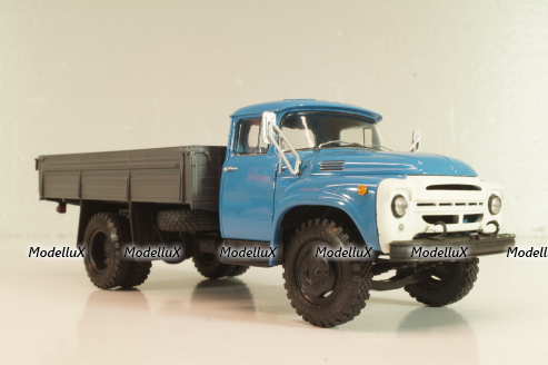 Зил-130 бортовой 1962, голубой/серый, Автоистория 1:43 (Модель доработанная)