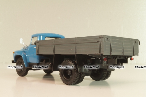 Зил-130 бортовой 1962, голубой/серый, Автоистория 1:43 (Модель доработанная)