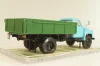 Газ-53-12 бортовой, голубой/зеленый 1983, Автолегенды СССР, Грузовики #15 1:43 ( С доработками!)