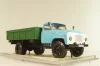 Газ-53-12 бортовой, голубой/зеленый 1983, Автолегенды СССР, Грузовики #15 1:43 ( С доработками!)