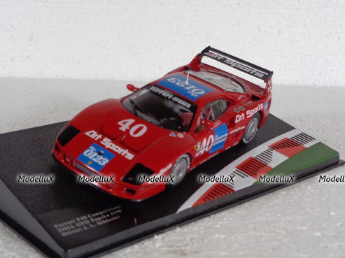 Ferrari F40 Competizione #40 IMSA GTO Topeka 1990 J. L. Schlesser, Altaya, Ferrari Racing Collection 1:43