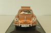 Porsche 356B Coupe with camping trailer and figuren, brown, Cararama 1:43