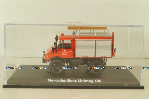 Mercedes Unimog 406 4x4  Feuerwehr Weiherhammer, B66042529, Schuco 1:43 (Без картонной коробки)