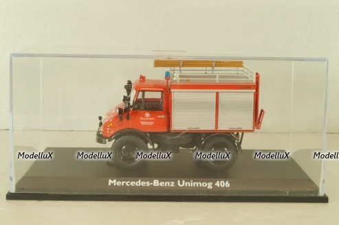 Mercedes Unimog 406 4x4  Feuerwehr Weiherhammer, B66042529, Schuco 1:43 (Без картонной коробки)
