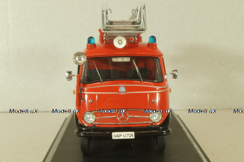 Mercedes L 319 "Feuerwehr" mit Drehleiter DL 18 1958, 02807, Schuco 1:43
