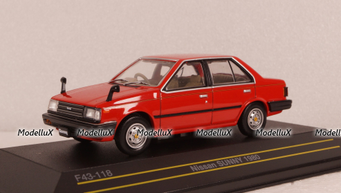 Nissan Sunny 1980 Red, F43-118, First 43 1:43