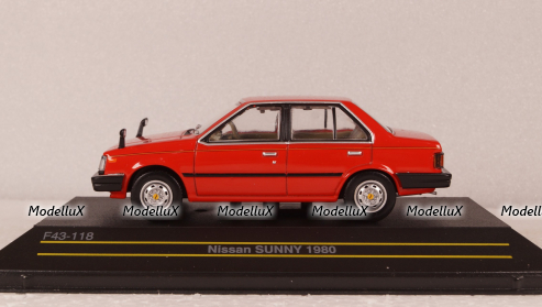Nissan Sunny 1980 Red, F43-118, First 43 1:43