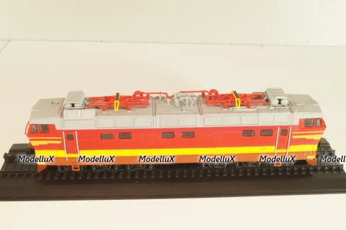 ЧС4Т дизельный локомотив, красный/желт.полоса, Наши поезда № 3, Modimio, 1:87