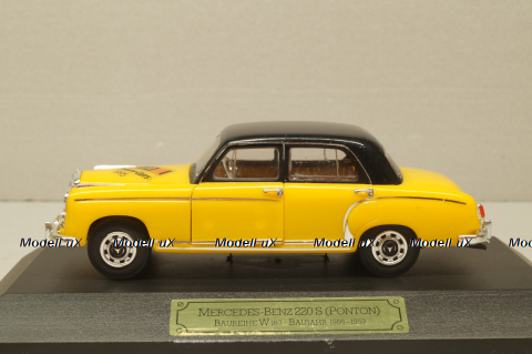 Mercedes-Benz 220 S Ponton (W180) 1956 Faller 1995, yellow/black, Faller 1:43