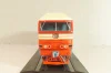 ТЭП70 дизельный локомотив, красный/бежевый, Наши поезда № 11, Modimio, 1:87