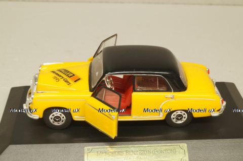 Mercedes-Benz 220 S Ponton (W180) 1956 Faller 1995, yellow/black, Faller 1:43
