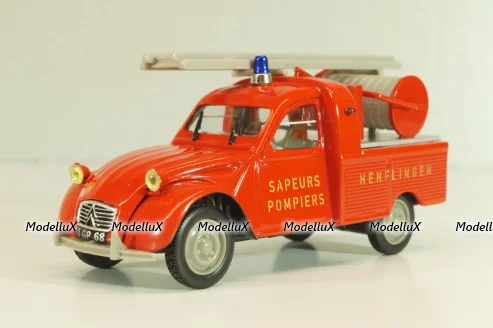 Citroen 2CV Pick-up Sapeurs pompiers HELDENFINGEN, 1963, 409533F, Norev 1:43