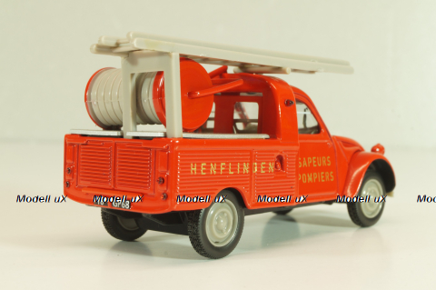 Citroen 2CV Pick-up Sapeurs pompiers HELDENFINGEN, 1963, 409533F, Norev 1:43