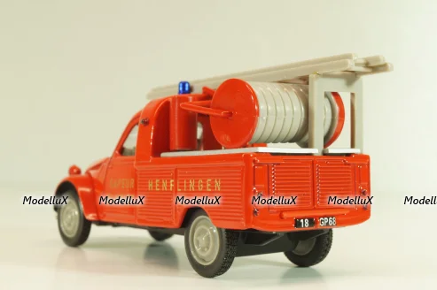 Citroen 2CV Pick-up Sapeurs pompiers HELDENFINGEN, 1963, 409533F, Norev 1:43