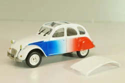Citroen 2CV Cocorico 1986, white/red/blue, 409532C, Norev 1:43