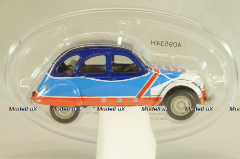Citroen 2CV 6 Basket, white/blue/red, 409534H, Norev 1:43