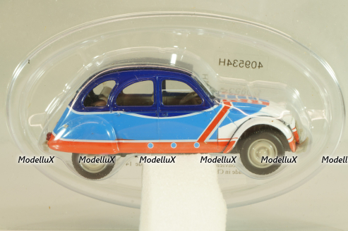 Citroen 2CV 6 Basket, white/blue/red, 409534H, Norev 1:43