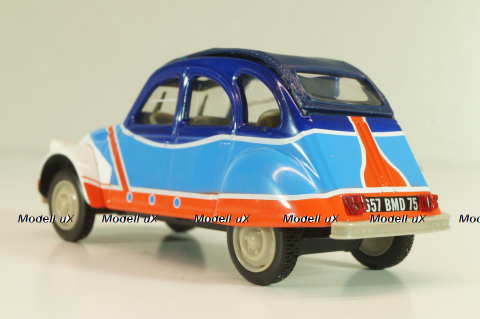 Citroen 2CV 6 Basket, white/blue/red, 409534H, Norev 1:43