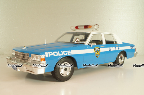 Chevrolet Caprice New York Police Department 1987, blue/white, 18360, MCG 1:18