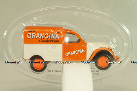Citroen 2CV AZU Orangina 1955, white/orange,  Norev 1:43