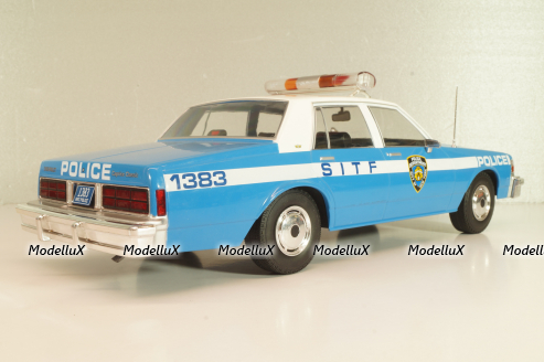 Chevrolet Caprice New York Police Department 1987, blue/white, 18360, MCG 1:18