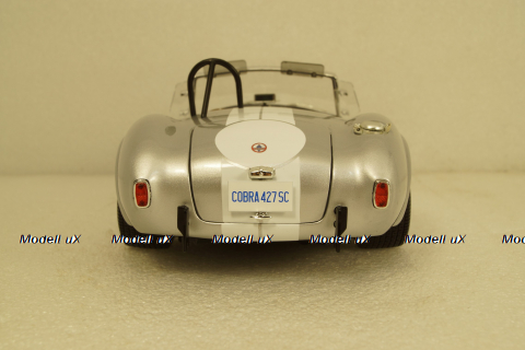Shelby Cobra 427 S/C - silver/white, KYO8047S0, Kyosho 1:18