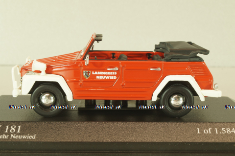 Volkswagen 181, fire engine Neuwied 1969, red, 430050090, Minichamps 1:43
