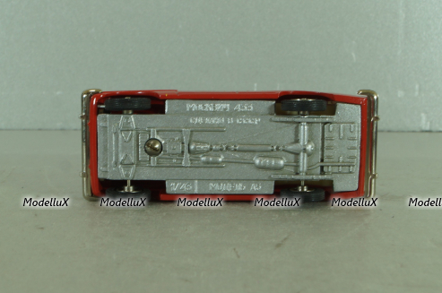 Москвич-433 А5, пластина, красный, Тантал/Радон 1:43
