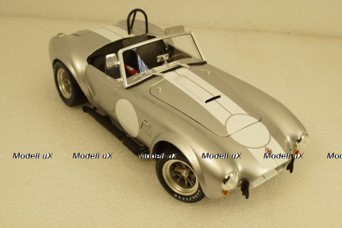 Shelby Cobra 427 S/C - silver/white, KYO8047S0, Kyosho 1:18