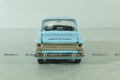 Москвич-408, такси, голубой, ноябрь 1989г., Тантал/Радон 1:43
