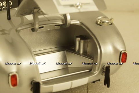 Shelby Cobra 427 S/C - silver/white, KYO8047S0, Kyosho 1:18