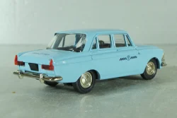 Москвич-408, такси, голубой, ноябрь 1989г., Тантал/Радон 1:43