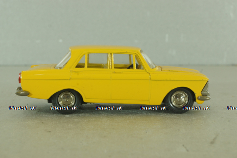 Москвич-412 А2, желтый, 2 зажима,Тантал/Радон 1:43