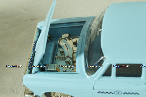 Москвич-408, такси, голубой, ноябрь 1989г., Тантал/Радон 1:43