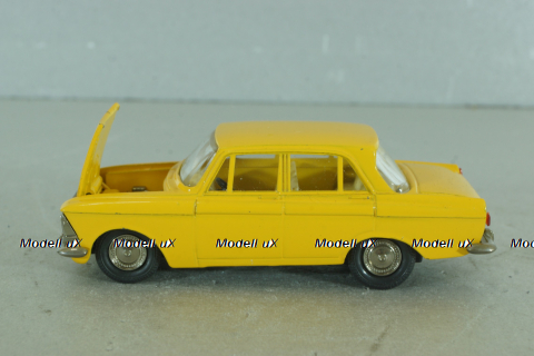 Москвич-412 А2, желтый, 2 зажима,Тантал/Радон 1:43