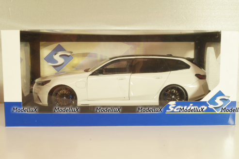 BMW M5 (G99) Touring 2025, white, 1814802, Solido 1:18