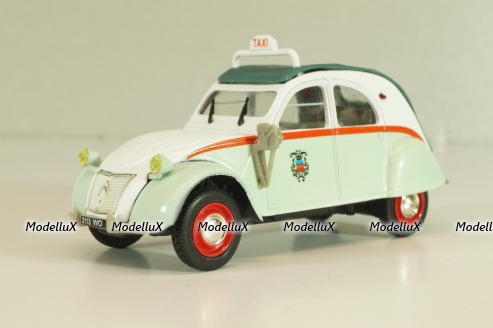 Citroen 2CV AZL Taxi París 1957, green/white, 409521M, Norev 1:43