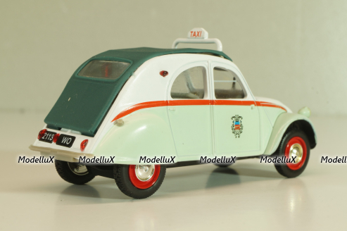 Citroen 2CV AZL Taxi París 1957, green/white, 409521M, Norev 1:43