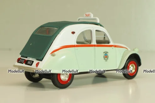Citroen 2CV AZL Taxi París 1957, green/white, 409521M, Norev 1:43