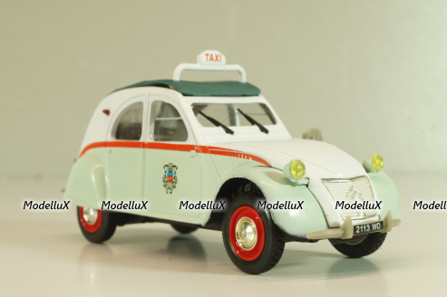 Citroen 2CV AZL Taxi París 1957, green/white, 409521M, Norev 1:43