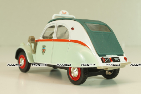 Citroen 2CV AZL Taxi París 1957, green/white, 409521M, Norev 1:43