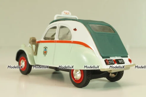 Citroen 2CV AZL Taxi París 1957, green/white, 409521M, Norev 1:43