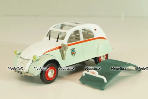 Citroen 2CV AZL Taxi París 1957, green/white, 409521M, Norev 1:43