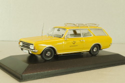 Opel Rekord  (B) Caravan "Deutsche Bundespost" 1965, yellow, Minichamps 1:43