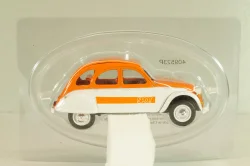 Citroën 2CV spot 1976, white/orange, 409523P, Norev 1:43