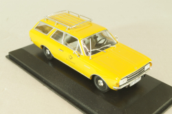 Opel Rekord  (B) Caravan "Deutsche Bundespost" 1965, yellow, Minichamps 1:43