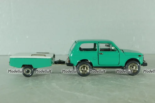 Ваз-2121 Нива А20 с прицепом скиф, июнь 1982г., Тантал/Радон 1:43
