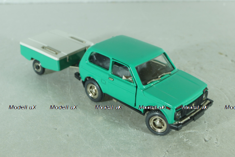 Ваз-2121 Нива А20 с прицепом скиф, июнь 1982г., Тантал/Радон 1:43