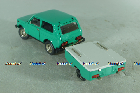 Ваз-2121 Нива А20 с прицепом скиф, июнь 1982г., Тантал/Радон 1:43