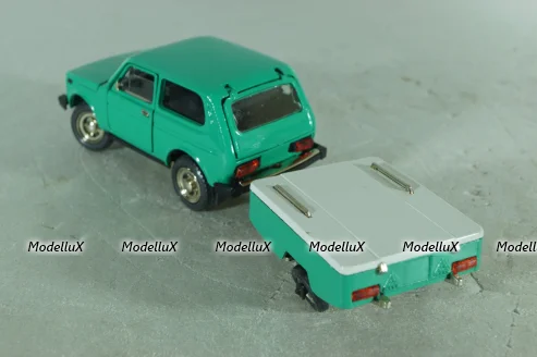 Ваз-2121 Нива А20 с прицепом скиф, июнь 1982г., Тантал/Радон 1:43